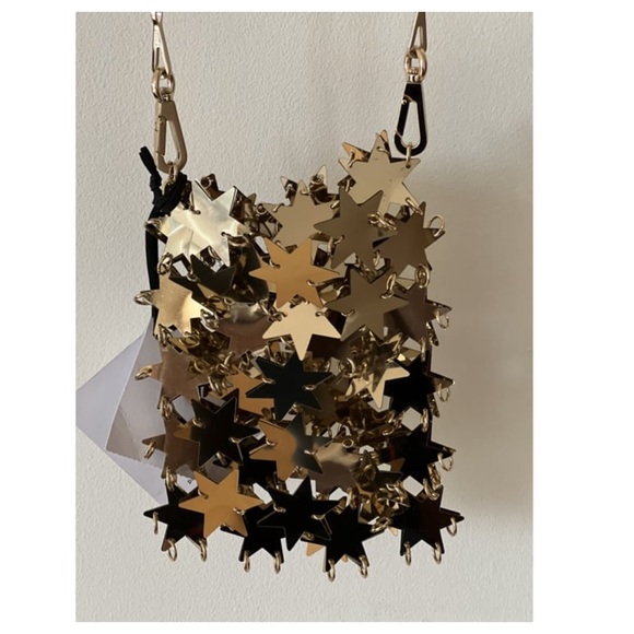 Paco Rabanne 1969 Gold Iconic Star Crossbody Bag - Picture 4 of 8